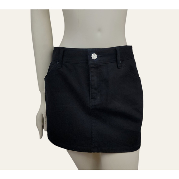 Aritzia Wilfred Free Black Straver Denim Mini Skirt - Picture 6 of 12